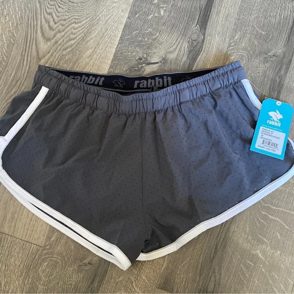 NWT Rabbit Repeats 4" Short Blackened Pearl Size Medium - Picture 3 of 8
